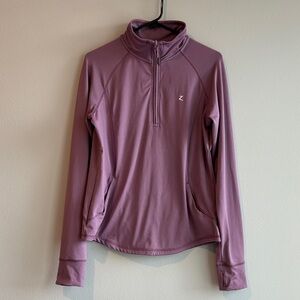 Horze Quarter-Zip, Long-Sleeve Riding Top - Women’s Size 14, Mauve